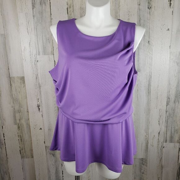 Eloquii Blousy Peplum Top Sz 22/24 - Picture 1 of 4